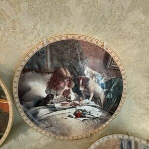 Royal Daulton Plates “My Victorian Childhood” Series by Charles Burton Barber